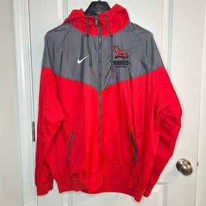 Nike Men's Red and Gray Windbreaker Jacket XL